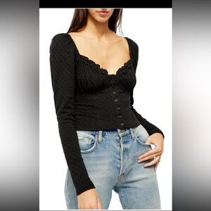 Free People Ladybug Long sleeve Black Size XL